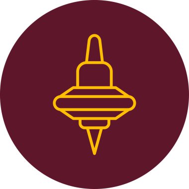 Dönen Üst simgesinin vektör illüstrasyonu 