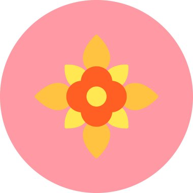 Süt otu çiçeği. Web simgesi basit illüstrasyon