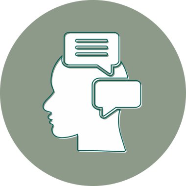 Özel konuşma. Web simgesi basit illüstrasyon