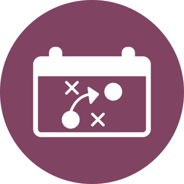 Strateji iş simgesi, vektör illüstrasyonu