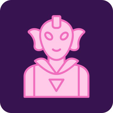 Uzaylı simgesi vektör illüstrasyonu