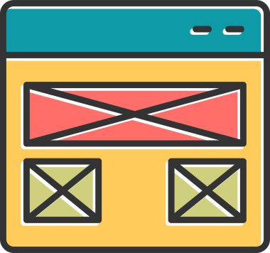 Mockup Design modern simgesinin vektör çizimi