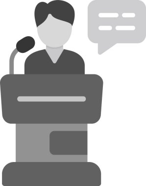 Konuşmacı, konferans sunum simgesi