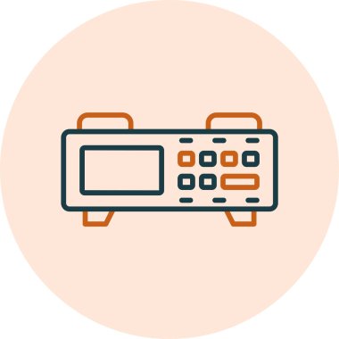 Ses kutusu. Web simgesi basit illüstrasyon