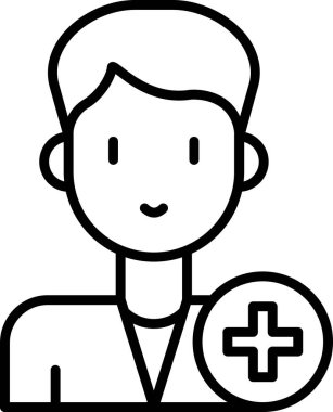 Doktor. Web simgesi basit tasarım 