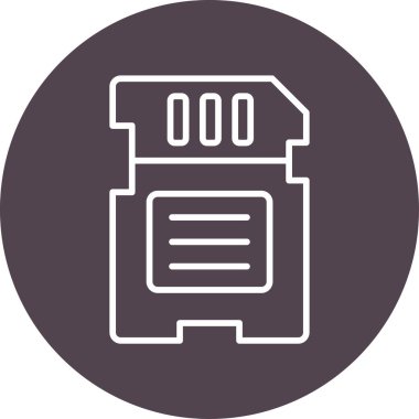 hafıza kartı simgesi vektör çizimi tasarımı