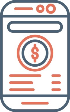 Ödeme. Web simgesi basit illüstrasyon