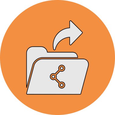 Web uygulama kullanımı için oluşturulan dosya paylaşım simgesinin resmi.