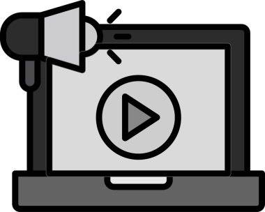 Video pazarlama. basit tasarım vektörü