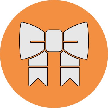 Kurdele yayı. Web simgesi basit illüstrasyon