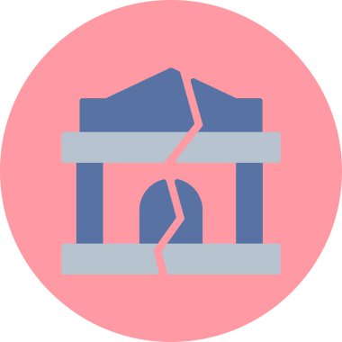 Dijital tasarım için bir iflas simgesini temsil eden soyut renk çizimi.