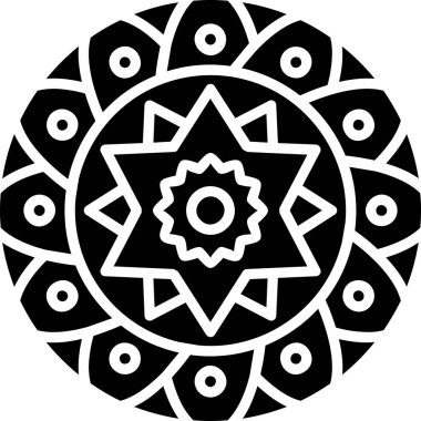 Geometrik mandala 'nın basit doğrusal resmi