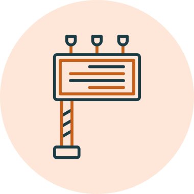 reklam panosu simgesi, vektör illüstrasyonu basit tasarım