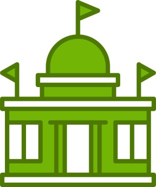 Elçilik binası ikon vektör illüstrasyonu