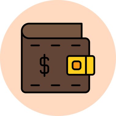 Wallet icon, vector illustration simple design