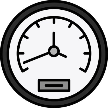 Speedometer web simgesi, vektör illüstrasyonu