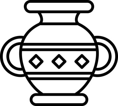 Vazo. Web simgesi basit illüstrasyon