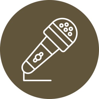 mikrofon simgesi, vektör illüstrasyonu 