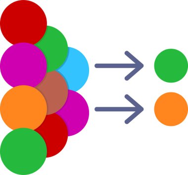Difüzyon web simgesi, basit vektör illüstrasyonu 