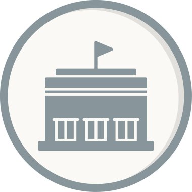 Belediye Binası web simgesi basit tasarım 