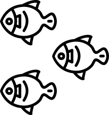 Balıklar. Web simgesi basit illüstrasyon