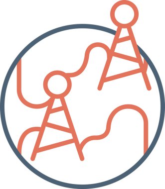 bağlantı ağ simgesi vektör illüstrasyonu