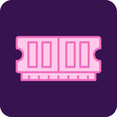 Bilgisayar ram simgesi, vektör illüstrasyonu basit tasarım