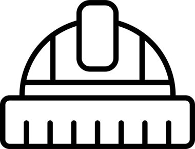 İnşaat miğferi ikon vektör illüstrasyonu