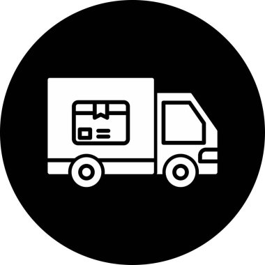 Teslimat. Web simgesi basit illüstrasyon