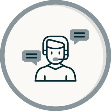 Müşteri servis simgesi vektör illüstrasyonu