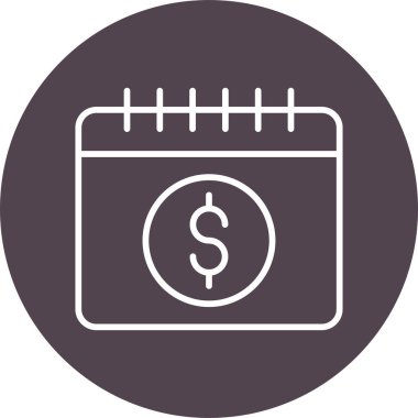 Minimalist bir tasarımda bir takvim simgesinin vektör illüstrasyonuName.