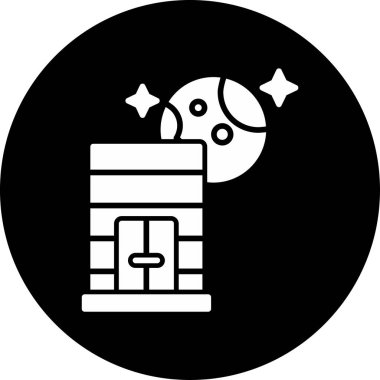 Gece Ay simgesi, vektör illüstrasyon tasarımı 