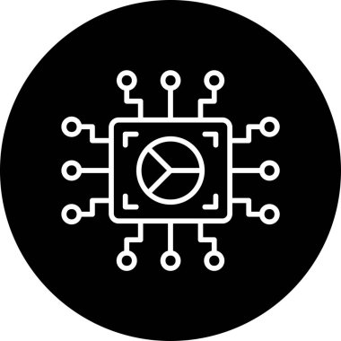 Teknoloji. Web simgesi basit illüstrasyon