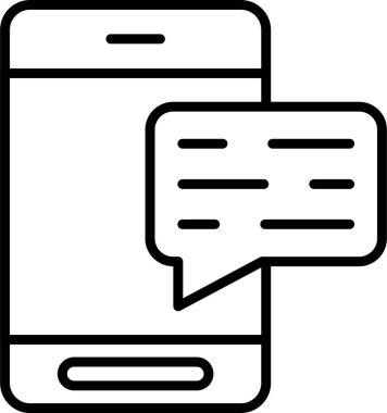 Sohbet mesajı vektör illüstrasyonu