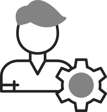 Yönetici vektör simgesi modern basit illüstrasyon