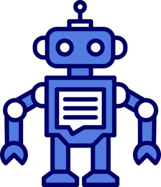 Chatbot, robot simgesi, vektör illüstrasyonu