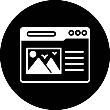 İnternet sitesi. Web simgesi vektör illüstrasyonu