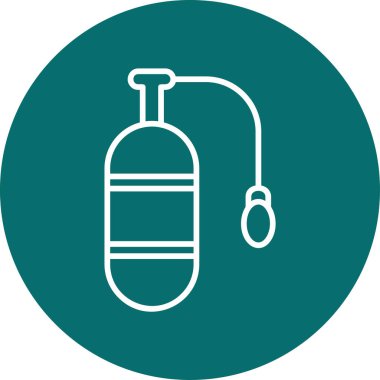 Oksijen tankı ikonu vektör illüstrasyonu 