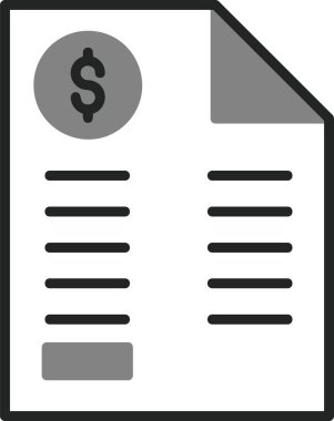 Bill simgesi, vektör illüstrasyonu basit tasarım