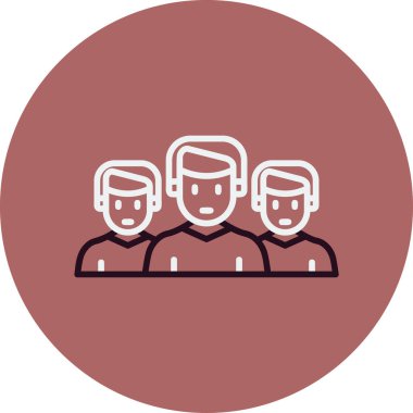 Takım. Web simgesi basit illüstrasyon