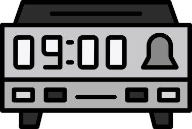 Dijital saat simgesi Vektör illüstrasyonu