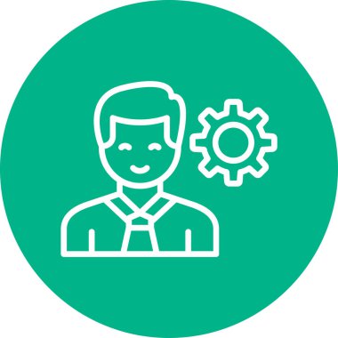 Yönetici vektör simgesi modern basit illüstrasyon