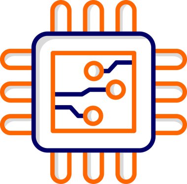 Çip simgesi vektör illüstrasyon tasarımı