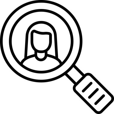 Büyüteçle araştırma konseptinin temel doğrusal resmi