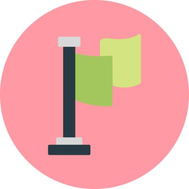 Bayrak. Web simgesi basit illüstrasyon