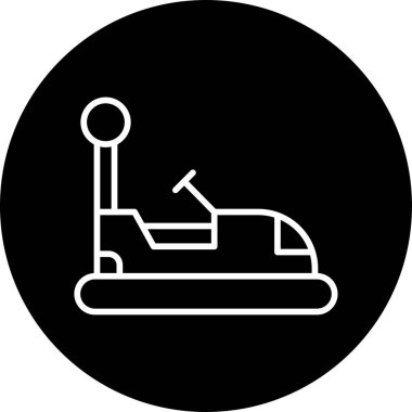 Çarpışan araba simgesi, çarpışma sembolünün vektör illüstrasyonu 