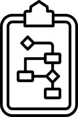 Strateji iş simgesi, vektör illüstrasyonu