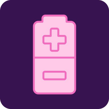 Pil. Web simgesi basit illüstrasyon