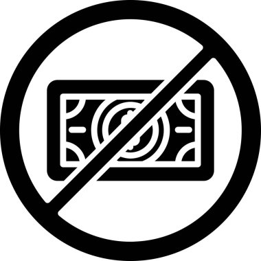 Para yok. Web simgesi basit illüstrasyon