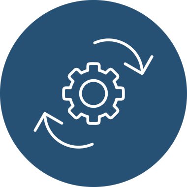 düz ayar simgesi, vektör illüstrasyonu